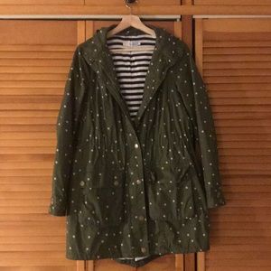 Polka dot Boden hooded raincoat sz 10 (US)